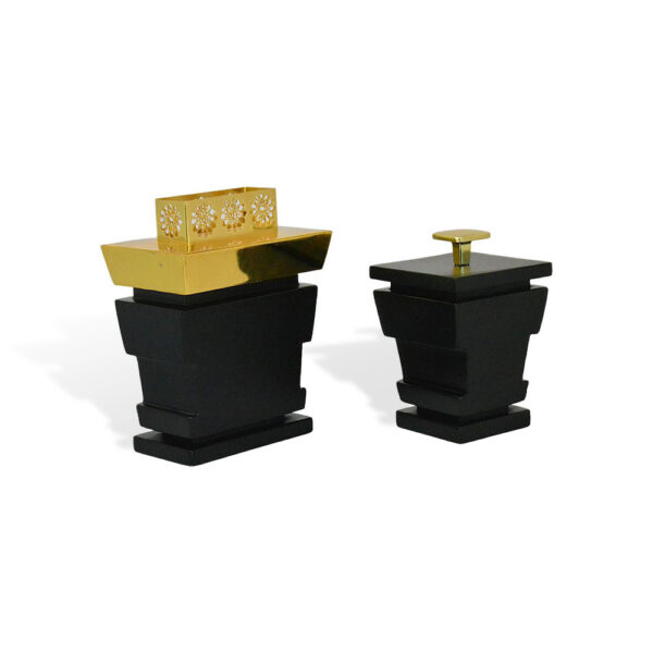 MAJESTIC EBONY LOW Incense Burner Set - Image 3