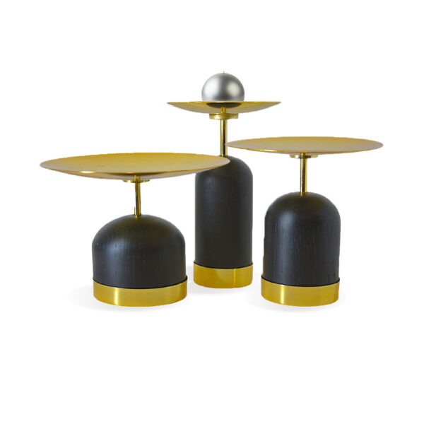 SIERRA EBONY Candle Holder Set - Image 2