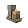 CUBICUS HIGH Incense Burner Set-Black