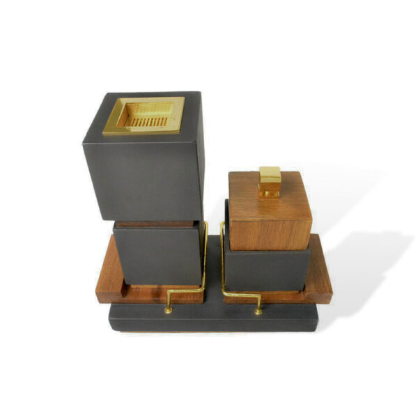 CUBICUS HIGH Incense Burner Set-Black