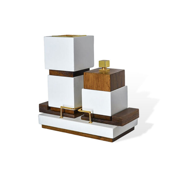 CUBICUS HIGH Incense Burner Set-White