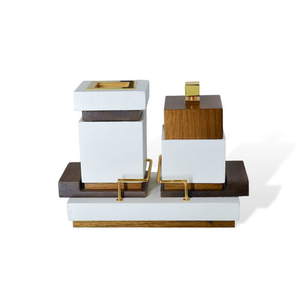 CUBICUS LOW Incense Burner Set-White