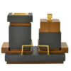 CUBICUS LOW Incense Burner Set-Black
