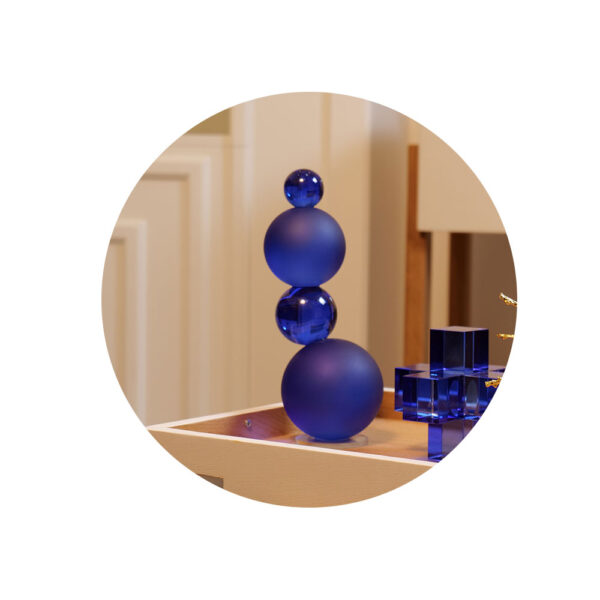 ESFERAS BLUE Glass Decorative Object