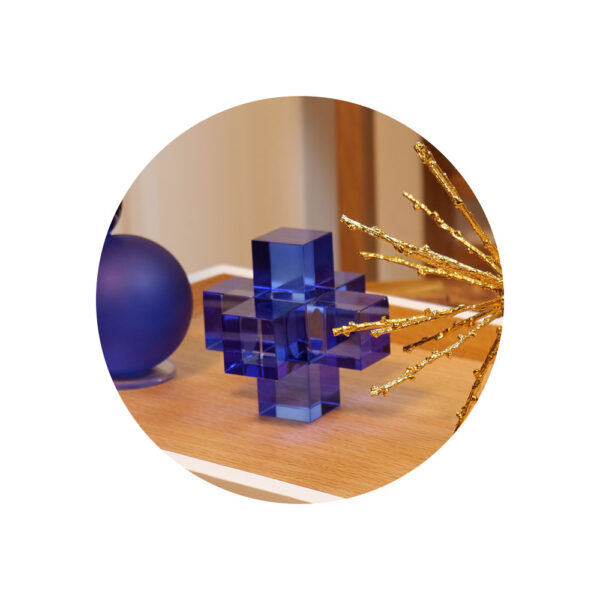 GEO-BLUE SMALL CrystalD?cor Object
