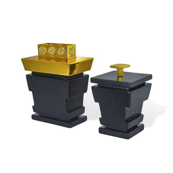 MAJESTIC Ebony LOW Incense Burner Set